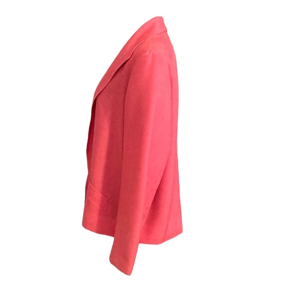 Vintage Adolph Schuman for Lilli Ann Open Front Blazer Jacket Fuchsia Pink - Picture 3 of 9